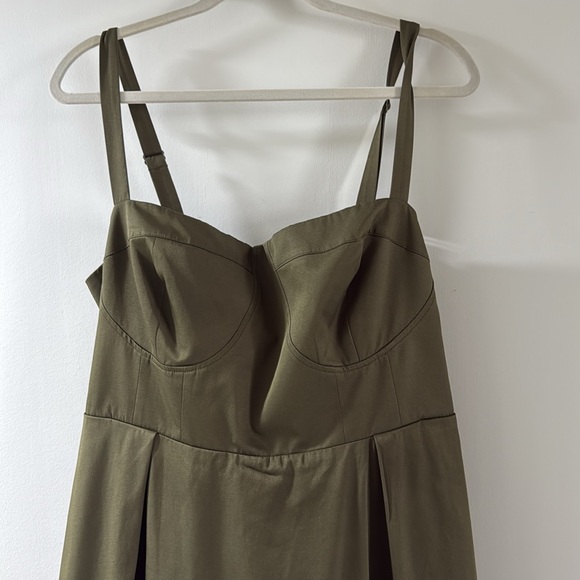 Anthropologie Olive and Black Midi Dress - Picture 5 of 6